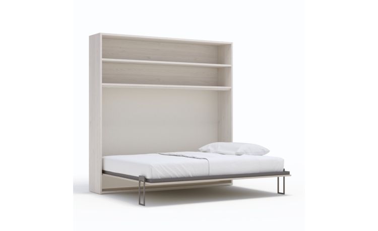 Cabrio Letto una piazza e mezza trasformabile orizzontale con libreria--Legno-Nobilitato-208 cmx205 cm