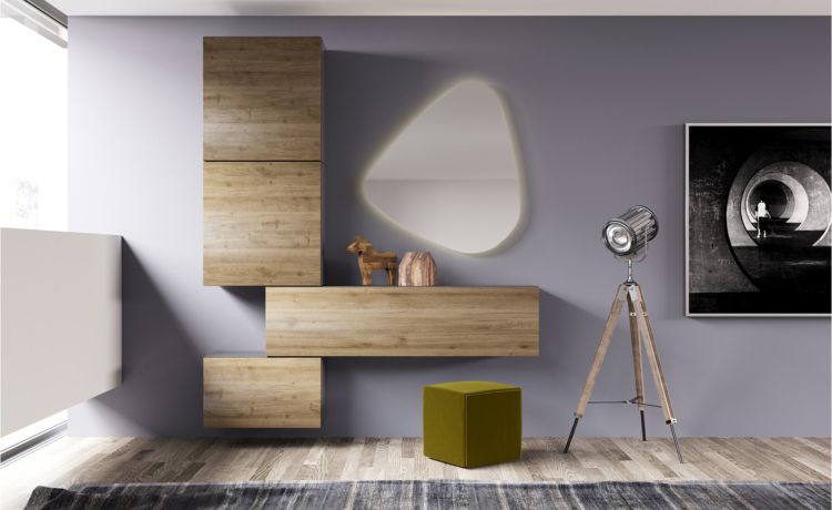 Gilda ingresso composizione n.46 colore kadiz-L.170 P.33 H.212 cm--Pannello-212 cmx170 cm