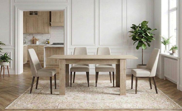 Gilda tavolo allungabile 110/150cm rovere cadiz-Con piano in pannello melaminico-Legno naturale-Nobilitato-70 cmx110 cm