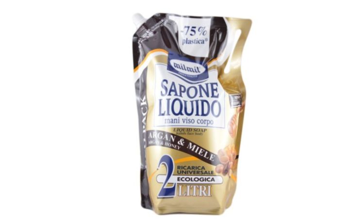 Mil Mil sapone liquido ecoricarica 2 litri argan&amp;miele