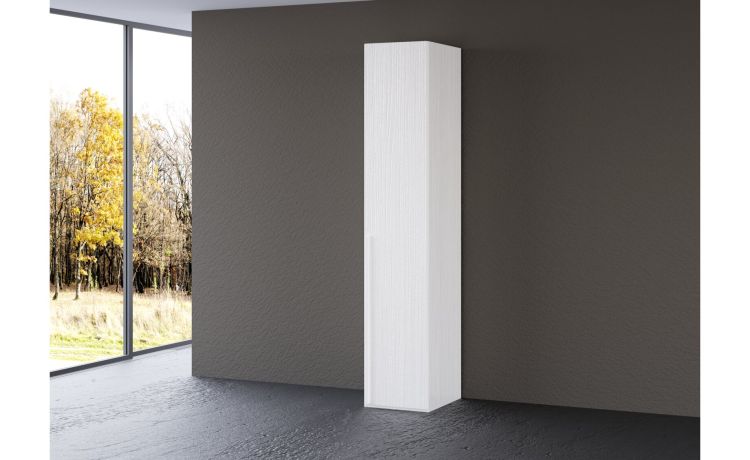 Mia armadio 1 anta battente bianco frassino--Bianco-Nobilitato-238 cmx42 cm
